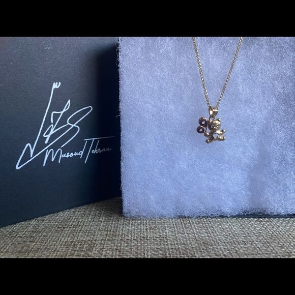 Love Bear 14k solid gold pendant - Picture 1 of 5
